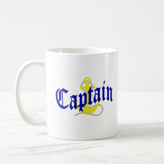 Mug Capitaine de bateau et ancre (Gauche)