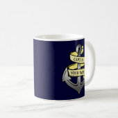 Mug Capitaine de bateau personnalisable votre Ancre (Devant droit)