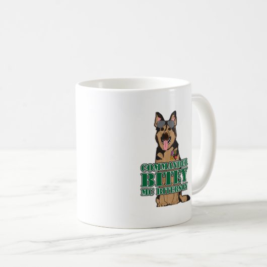 Mug Capitaine de frégate Bitey McBiterson (Devant droit)