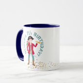 Mug Capitaine de la fête d'anniversaire du navire pira (Devant gauche)