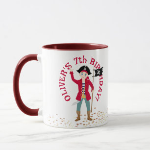 Mug Capitaine de la fête d'anniversaire du navire pira