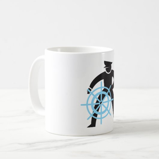 Mug Capitaine De Navire À La Tête (Devant gauche)