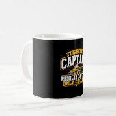 Mug Capitaine de remorqueur drôle (Devant gauche)