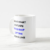 Mug capitaine de vaisseau spatial, futur (Devant gauche)
