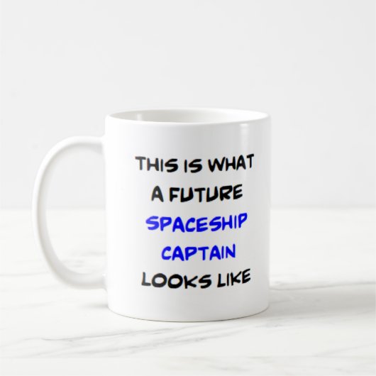 Mug capitaine de vaisseau spatial, futur (Gauche)