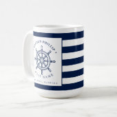 Mug Capitaine de voilier à thème nautique (Devant gauche)