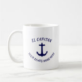 Mug Capitaine El Capitan Blue Anchor avec nom du batea (Gauche)