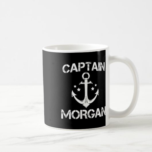 Mug Capitaine Morgan Funny Anniversaire Nom de famille (Droite)