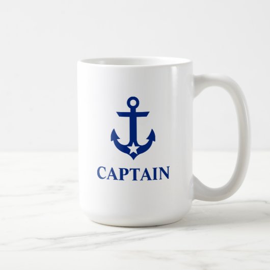 Mug Capitaine nautique Ancre Star Large (Droite)
