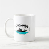Mug Capitaine Papa Mon Bateau Réglemente Drôle Proprié (Gauche)