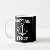 Mug Capitaine Troy Funny Anniversaire Nom personnalisé (Gauche)