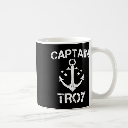 Mug Capitaine Troy Funny Anniversaire Nom personnalisé (Droite)