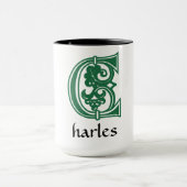 Mug Capitale décorative botanique médiévale C (Centre)