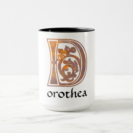 Mug Capitale décorative botanique médiévale D (Centre)