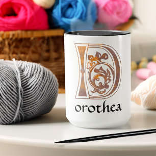 Mug Capitale décorative botanique médiévale D