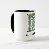 Mug Capitale décorative botanique médiévale E (Devant gauche)