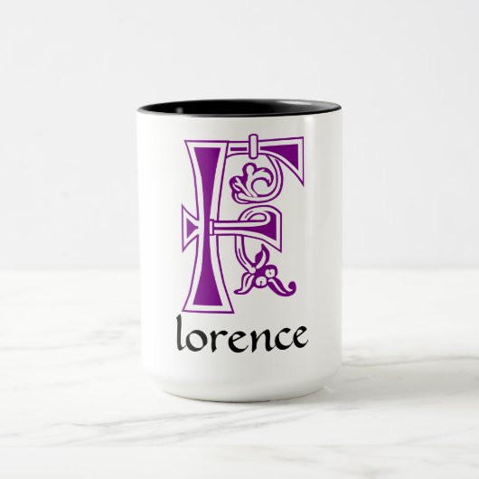 Mug Capitale décorative botanique médiévale F (Centre)