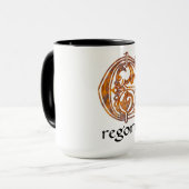 Mug Capitale décorative botanique médiévale G (Devant gauche)