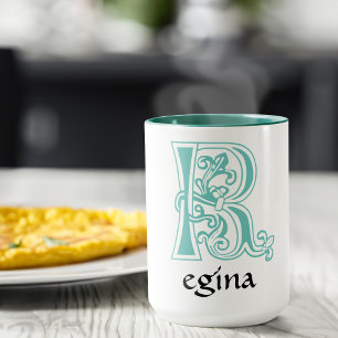 Mug Capitale décorative botanique médiévale R