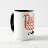 Mug Capitale décorative botanique médiévale W (Devant gauche)