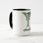 Mug Capitale décorative botanique médiévale Y (Devant gauche)