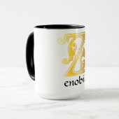 Mug Capitale décorative botanique médiévale Z (Devant gauche)