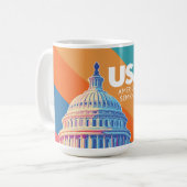 Mug Capitale du 250e anniversaire des États-Unis - Cél (Devant gauche)