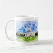 Mug Capitole des États-Unis à Washington DC Aquarelle (Gauche)