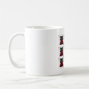 Mug Capote de vampire chat noir motif Halloween