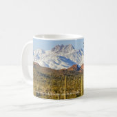 Mug Capped Neige Quatre Pics Montagne Saguaro Cactus (Devant gauche)