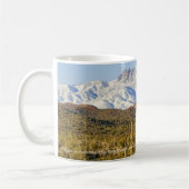 Mug Capped Neige Quatre Pics Montagne Saguaro Cactus (Gauche)