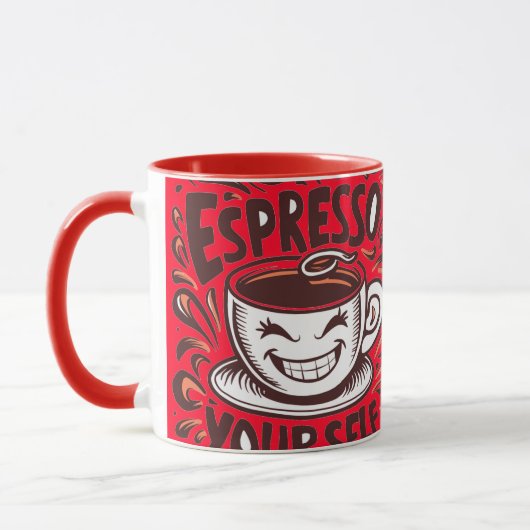 Mug Cappuccino Souriant, (Gauche)