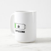 Mug Cappuccino Typographie minimale Café (Devant gauche)