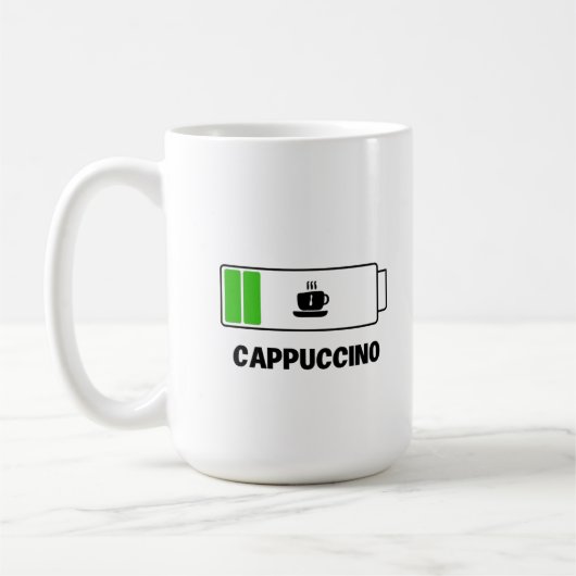 Mug Cappuccino Typographie minimale Café (Gauche)