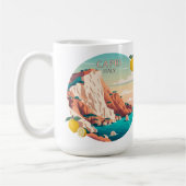 Mug Capri Italie Citron Méditerranée île Rétro (Gauche)
