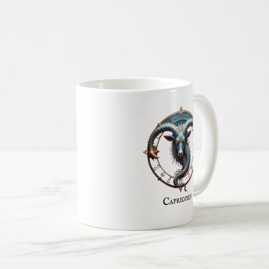 Mug Capricorn Anniversaire Cadeau Ajouter un nom (Devant droit)
