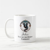 Mug Capricorn Anniversaire Cadeau Ajouter un nom (Gauche)