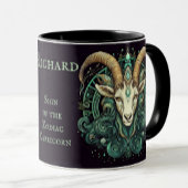 Mug Capricorn Anniversaire Cadeau Ajouter un nom Café 