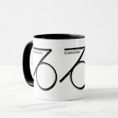 Mug CAPRICORN, Conception abstraite du signe zodiaque, (Devant gauche)