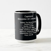 Mug Capricorn Zodiac Art for December 22–January 19  (Devant droit)
