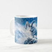 Mug Capricorn Zodiac as Majestic Ram Under Aurora Sky (Devant gauche)