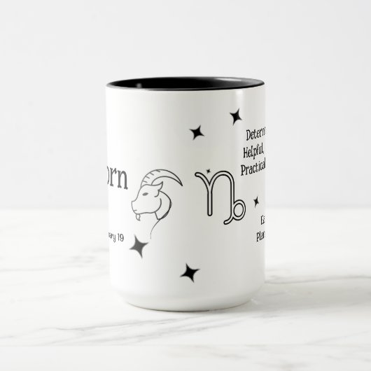 Mug Capricorn Zodiac décembre janvier Anniversaire Cad (Centre)