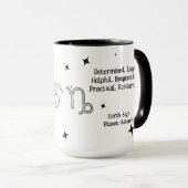Mug Capricorn Zodiac Décembre Janvier Anniversaire Per (Devant droit)