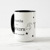Mug Capricorn Zodiac Décembre Janvier Anniversaire Per (Devant gauche)