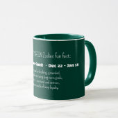 Mug CAPRICORN Zodiac Sign Personality Traits (Devant droit)