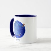 Mug Capricorne Aquarelle Ciel Constellation Zodiac (Devant gauche)