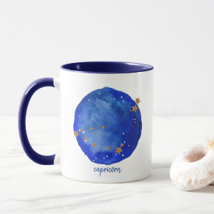 Mug Capricorne Aquarelle Ciel Constellation Zodiac