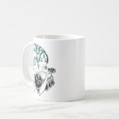 Mug Capricorne Dame Art Déco (Devant gauche)