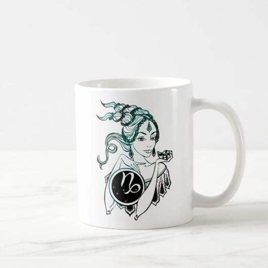 Mug Capricorne Dame Art Déco (Droite)