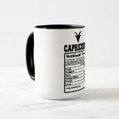 Mug Capricorne Faits nutritionnels (Devant gauche)